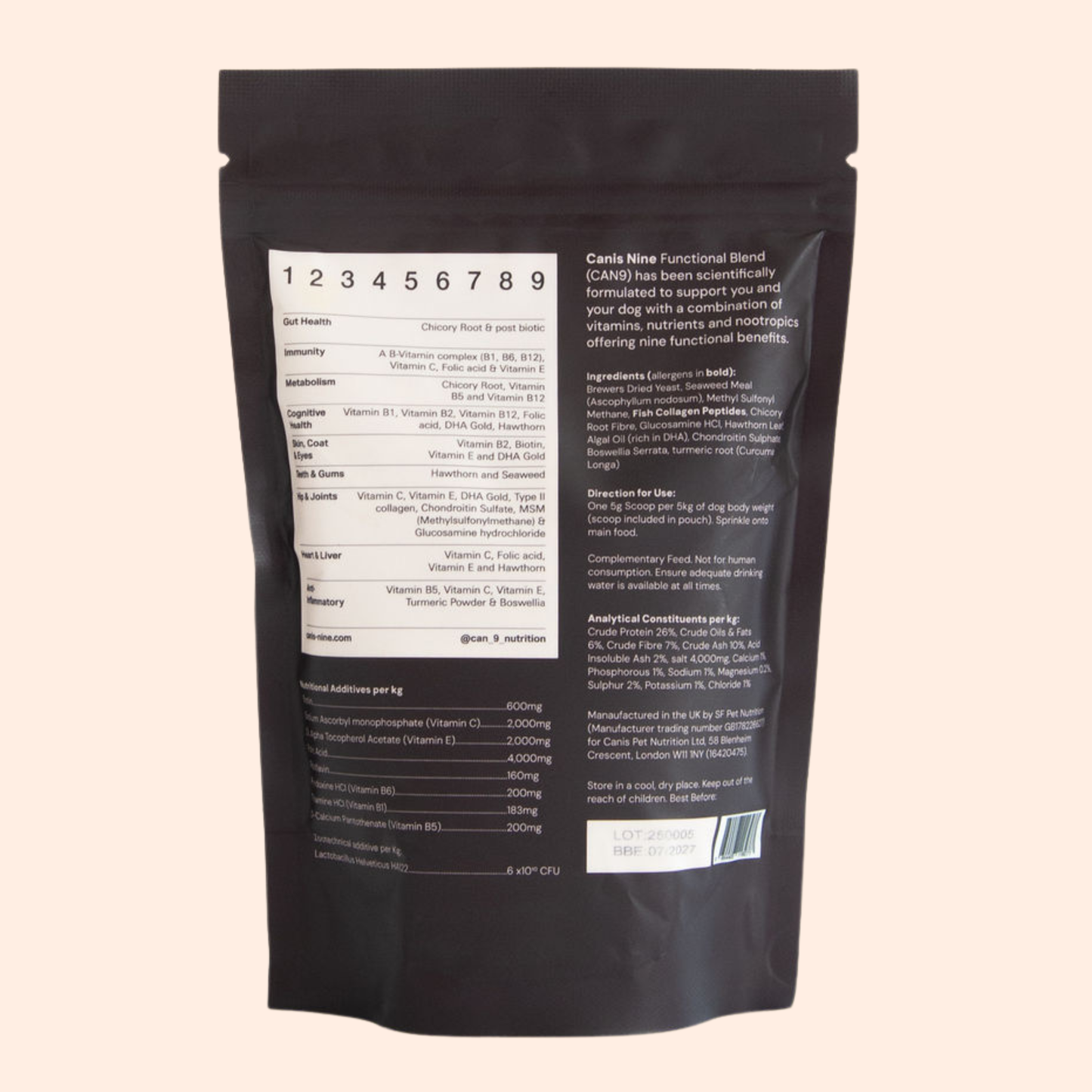 CAN9 All-in-One Dog Supplement - Joint, Gut, Coat, Immune Support & More: 10g Sample